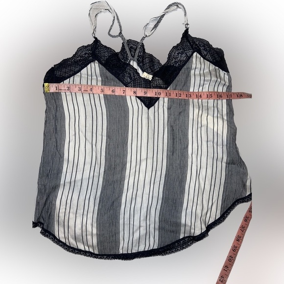 Lovestitch pinstripe camisole with lace, size small - Picture 3 of 7